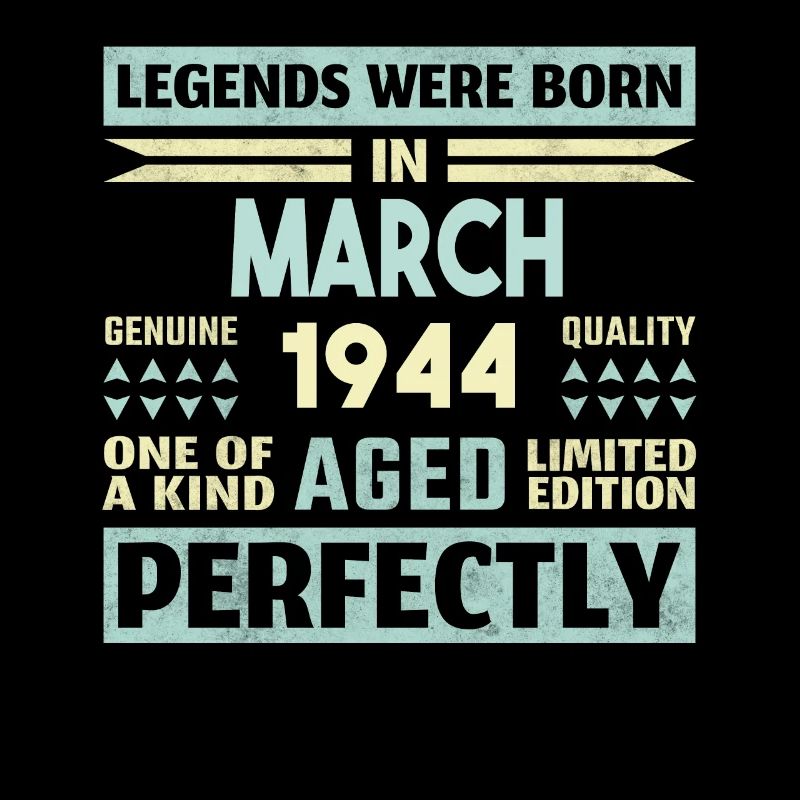 80th Birthday March Vintage 1944 Gift Idea
