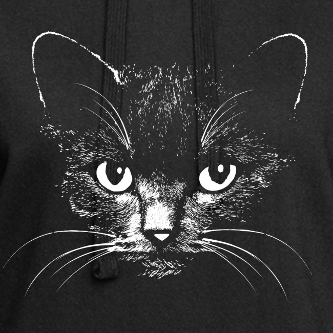 black cat - Hoodie-Kleid