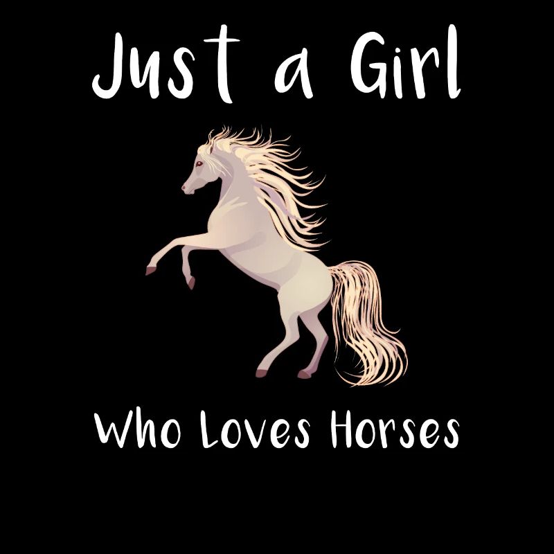 Gerade ein Mädchen, das Pferdereiterentwurf liebt