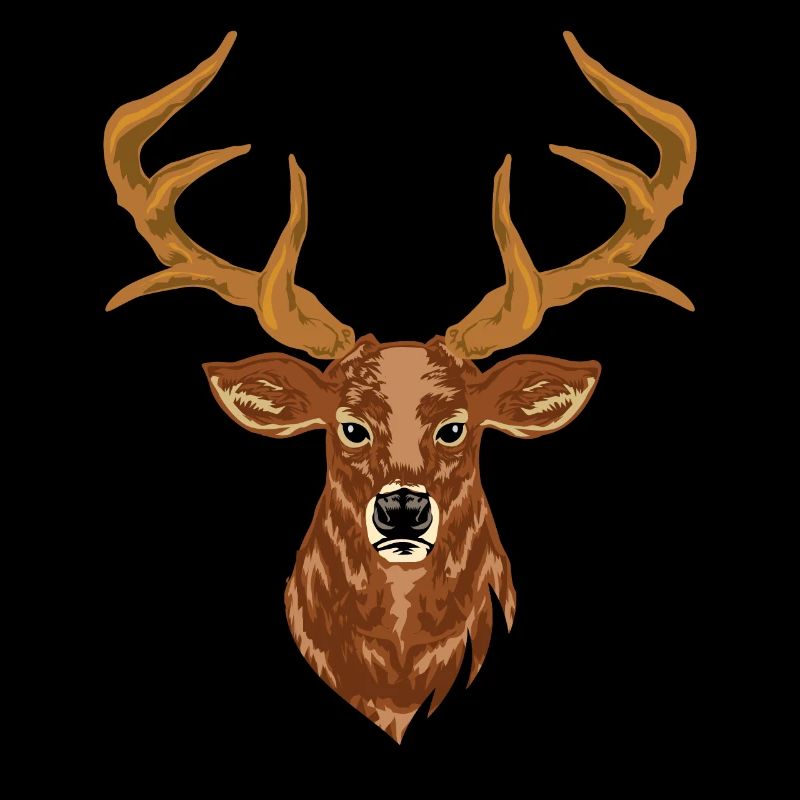 Trophée de chasse chasseur cerf cervidé tête de cerf