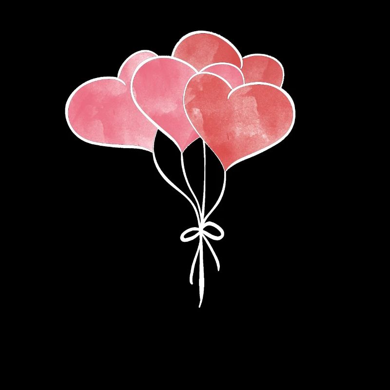 Herzen als Luftballons