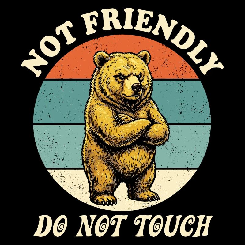 Grumpy Bear Not Friendly Funny Ironic Meme