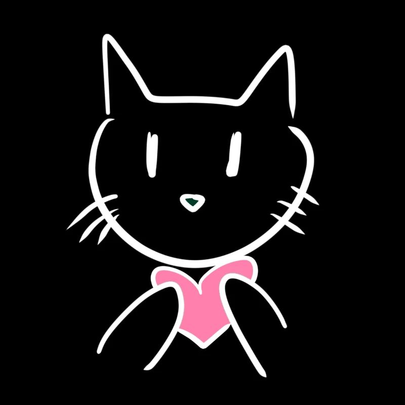 Cœur d’amour d’animal de chat