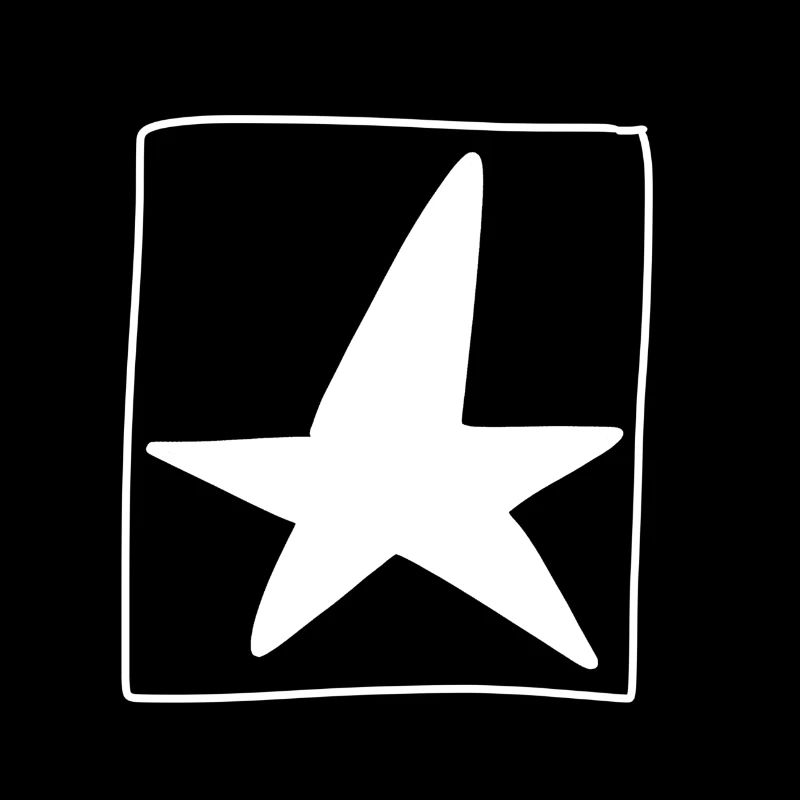 Forme de symbole carré étoile