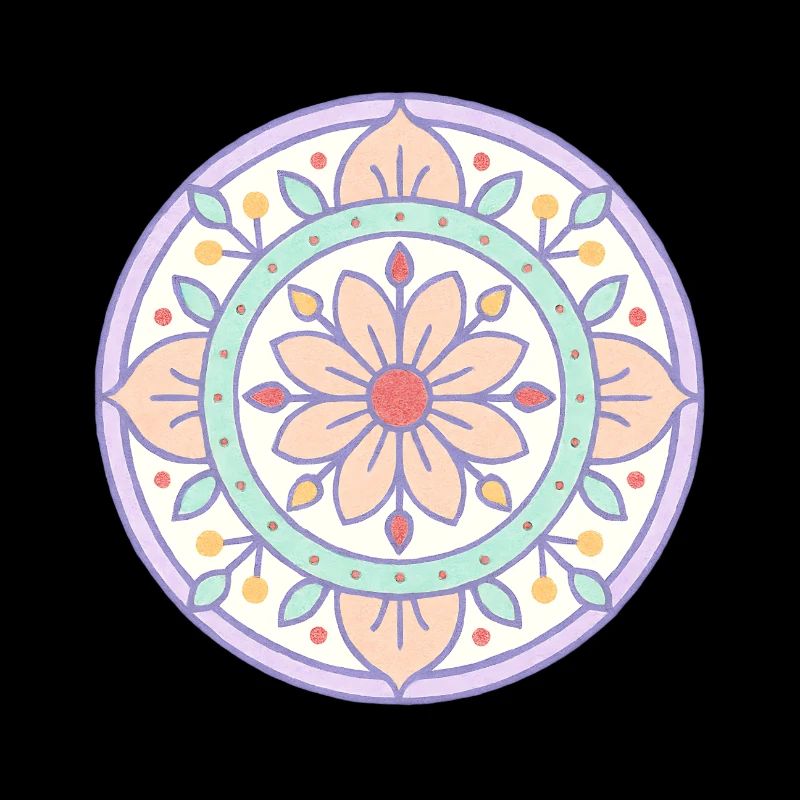 Mandala mit Risographie-Effekt