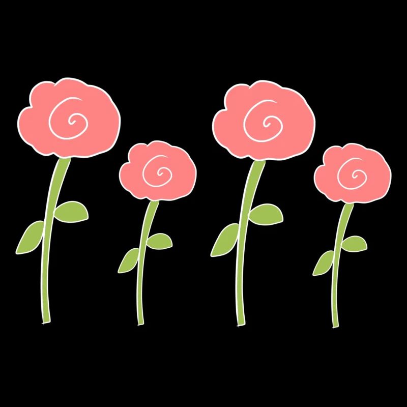 pflanze vier blumen rose symbol rosa