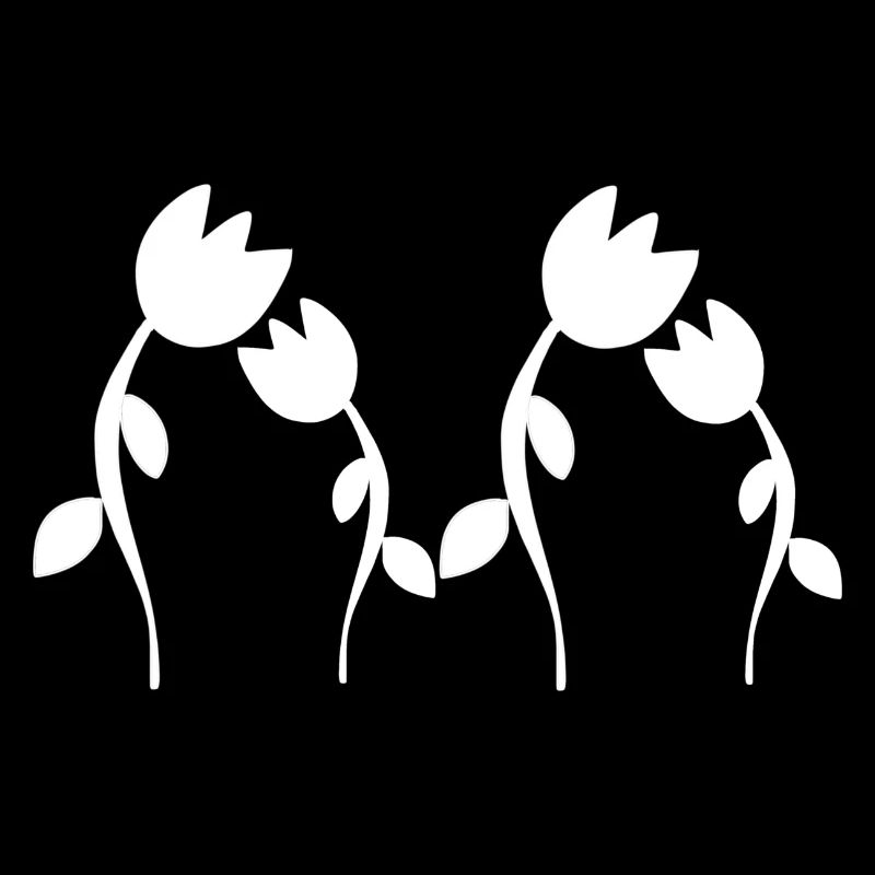 Symbole de fleur fleur plante forme quatre roses