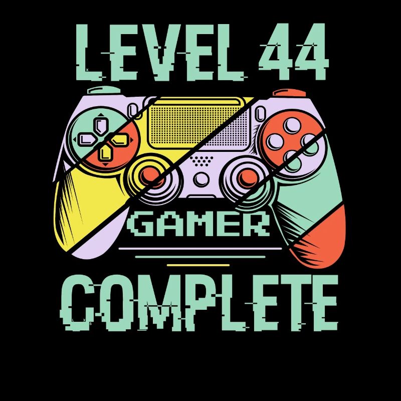 Niveau 44 complète 44 Ans Gamer Level 44 Complete