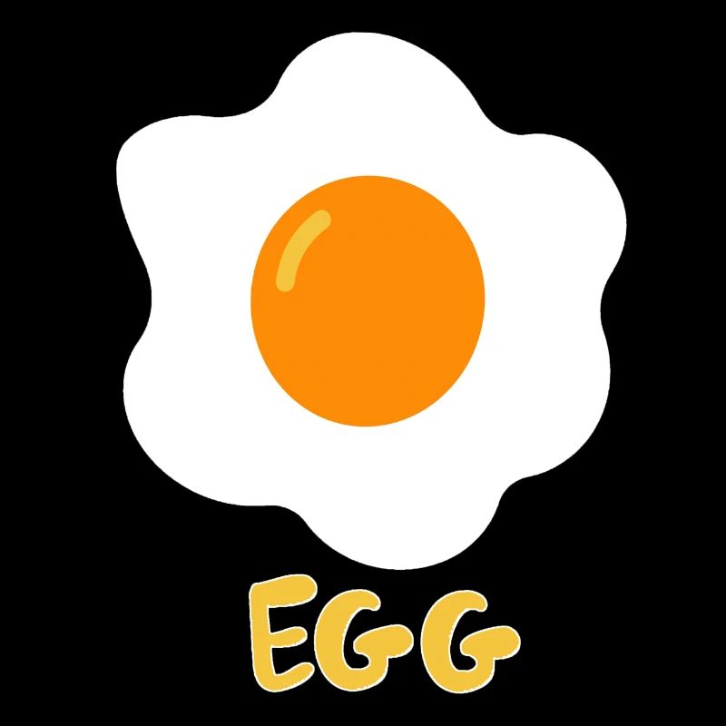 Fried egg eating egg