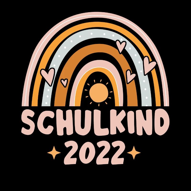 Bunter Regenbogen Mädchen Schulkind 2022