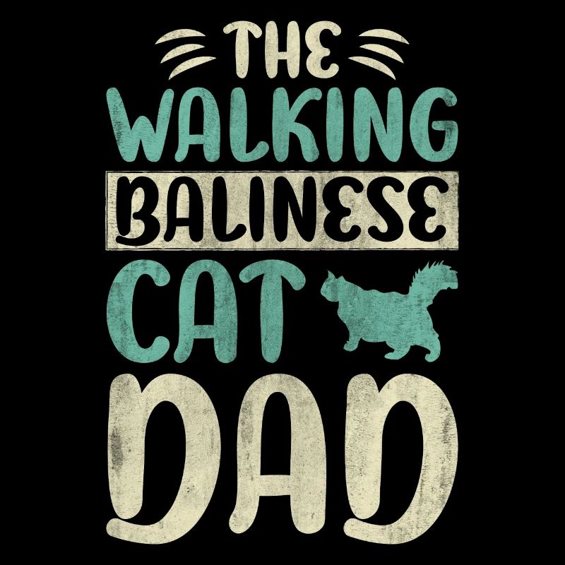 Le chat balinais marchant Papa Kitty Chat Marche