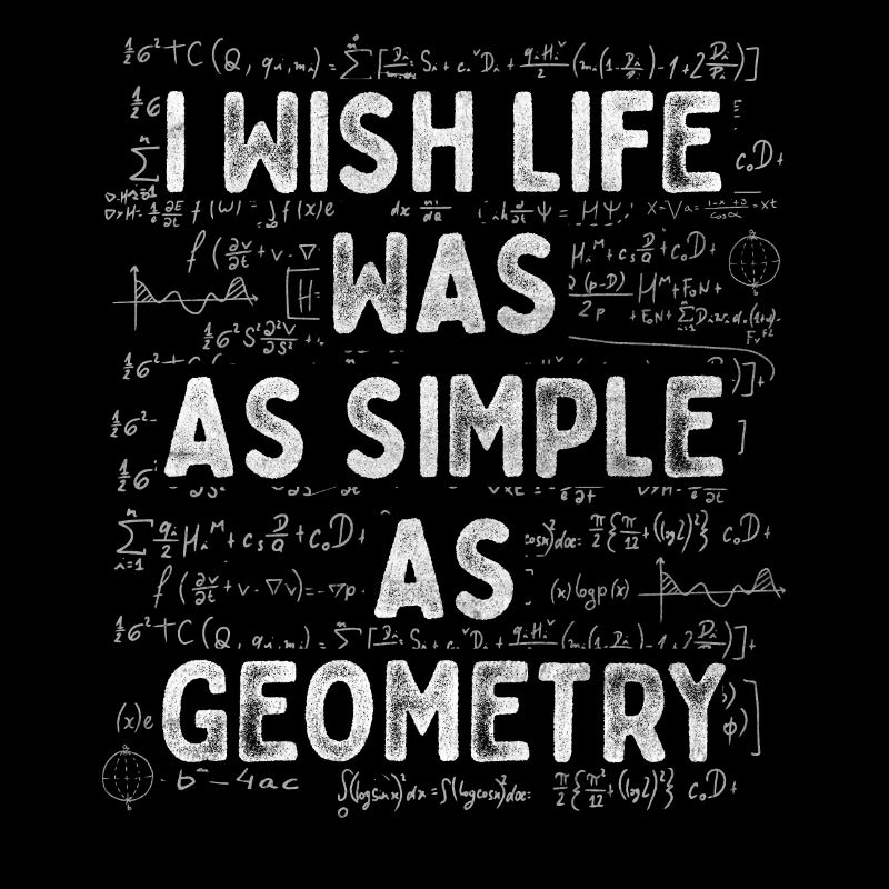 Wish Life Was As Simple As Geometry Mathematician