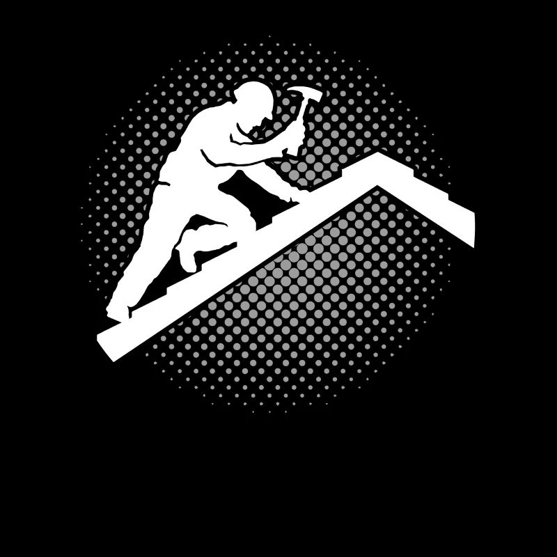 Dachdecker Motiv Dachdecken
