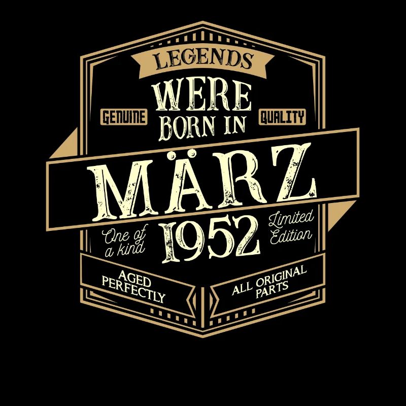 März 1952 Geburtstag Mann