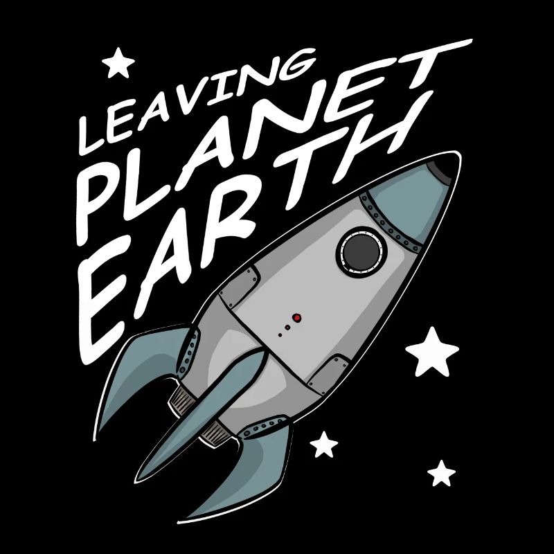 Quitter la planète Terre, Fusée dans l’espace, Chemise