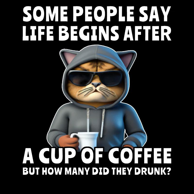 Kaffee Katze Kaffeetrinker