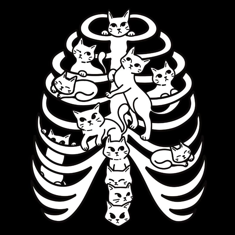 Cat Halloween Skeleton Costume Cat Bones