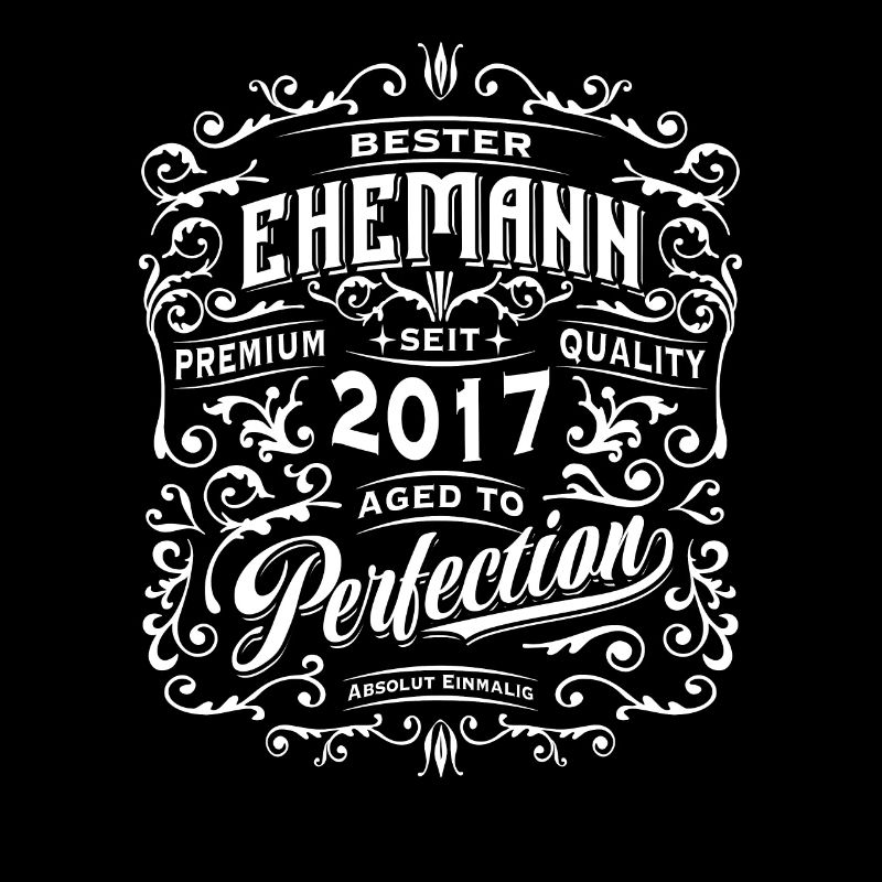 Bester Ehemann seit 2017, Retro, Hochzeitstag