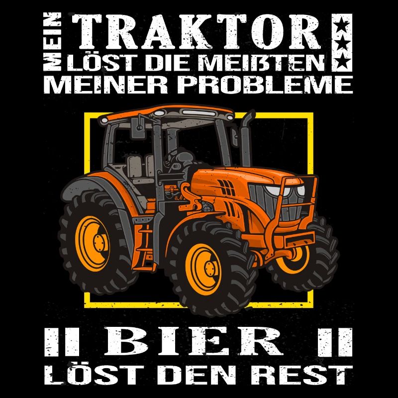 traktor ernte bauer fährt trecker trinkt bier