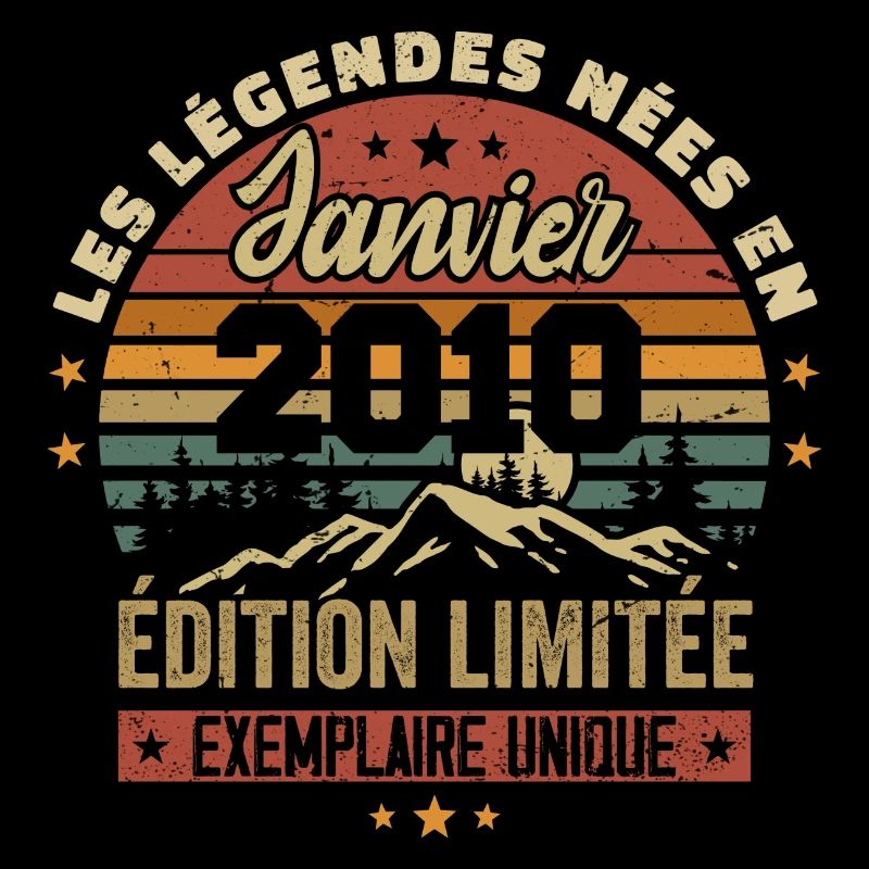 Légendaire depuis Janvier 2010 Vintage Cadeau 2010