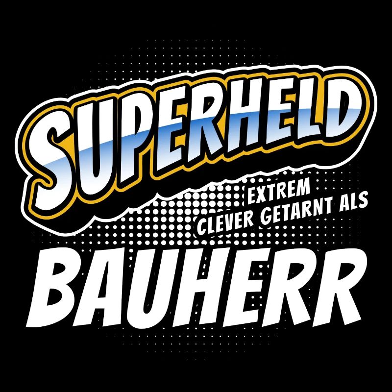 Superheld, clever getarnt als Bauherr