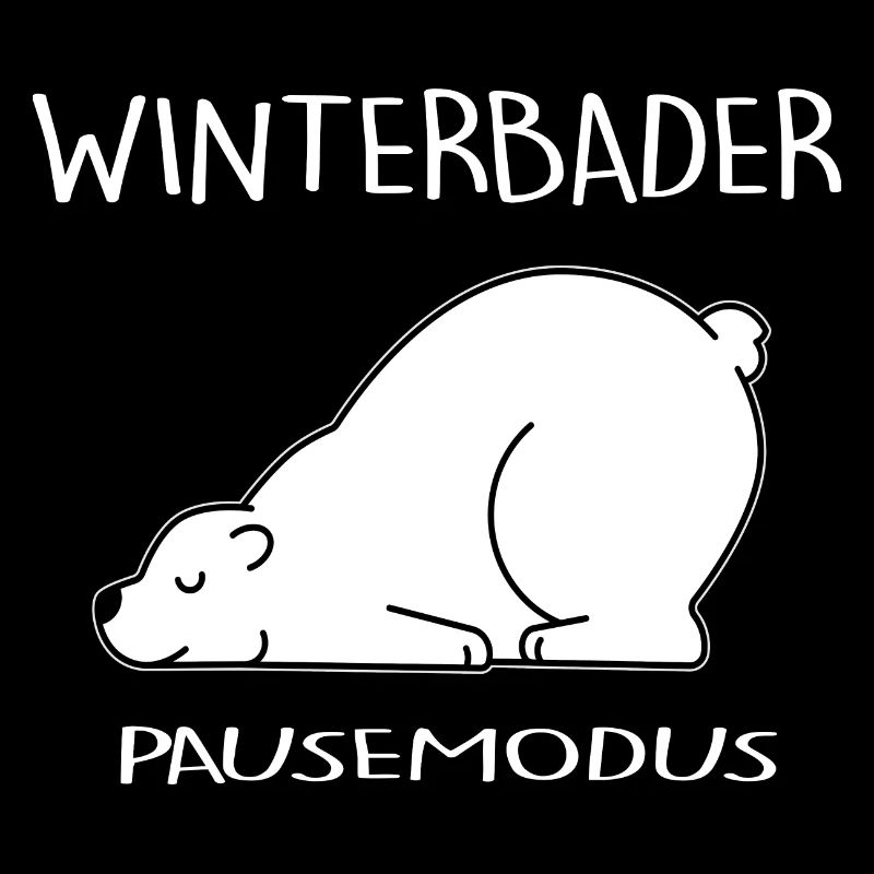 eisbader winterbader eisbär cool cold winter pause