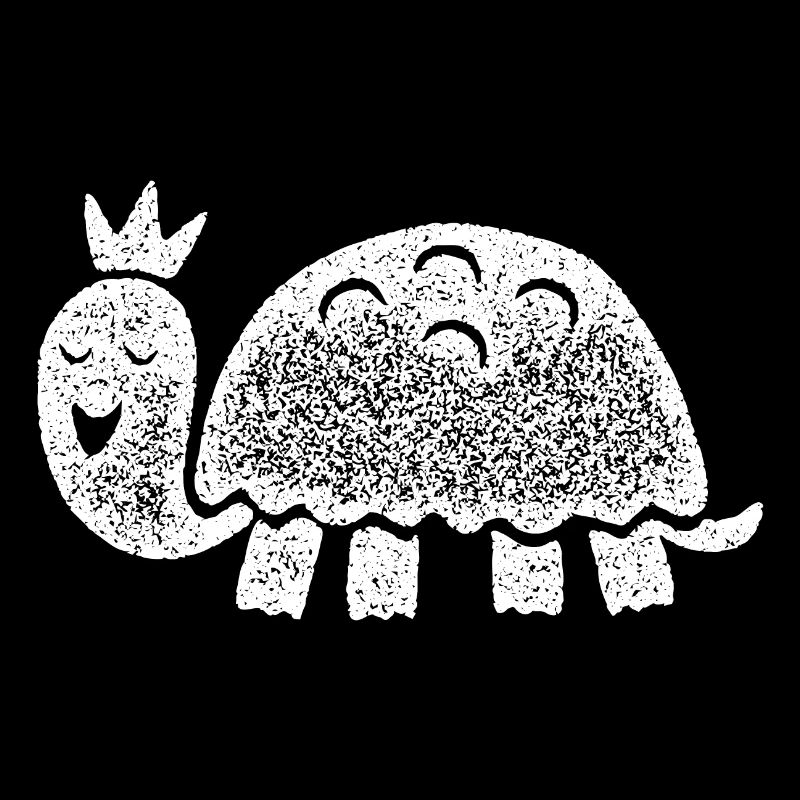 Laughing turtle with crown