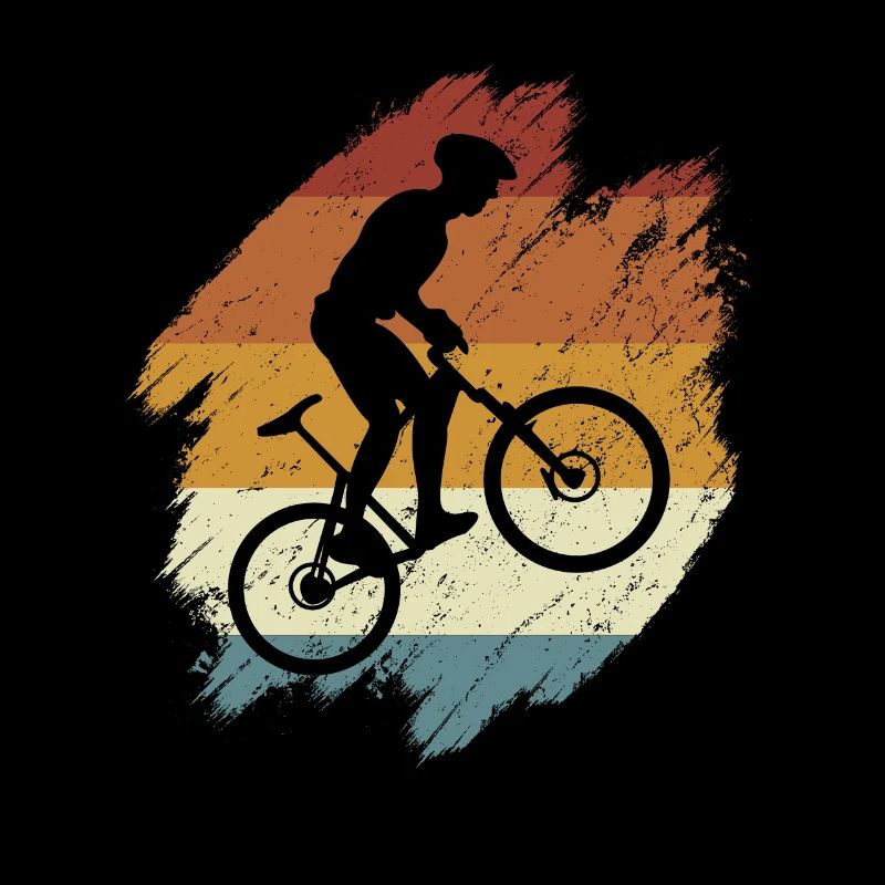 E-Bike, E-VTT, Retro coucher de soleil E-Biker