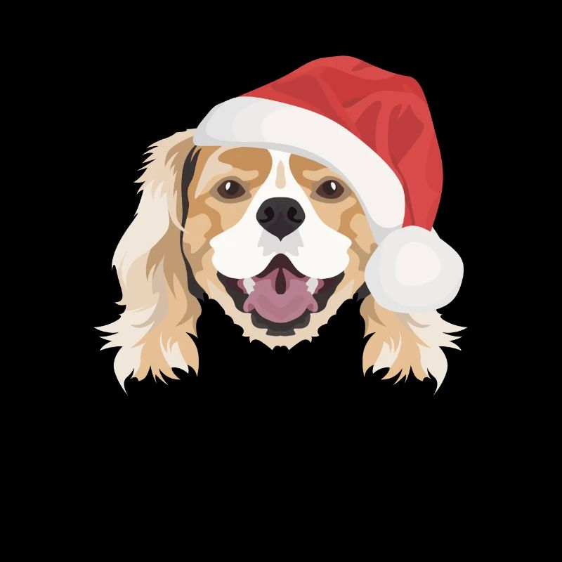 Épagneul King Charles Joyeux Noël