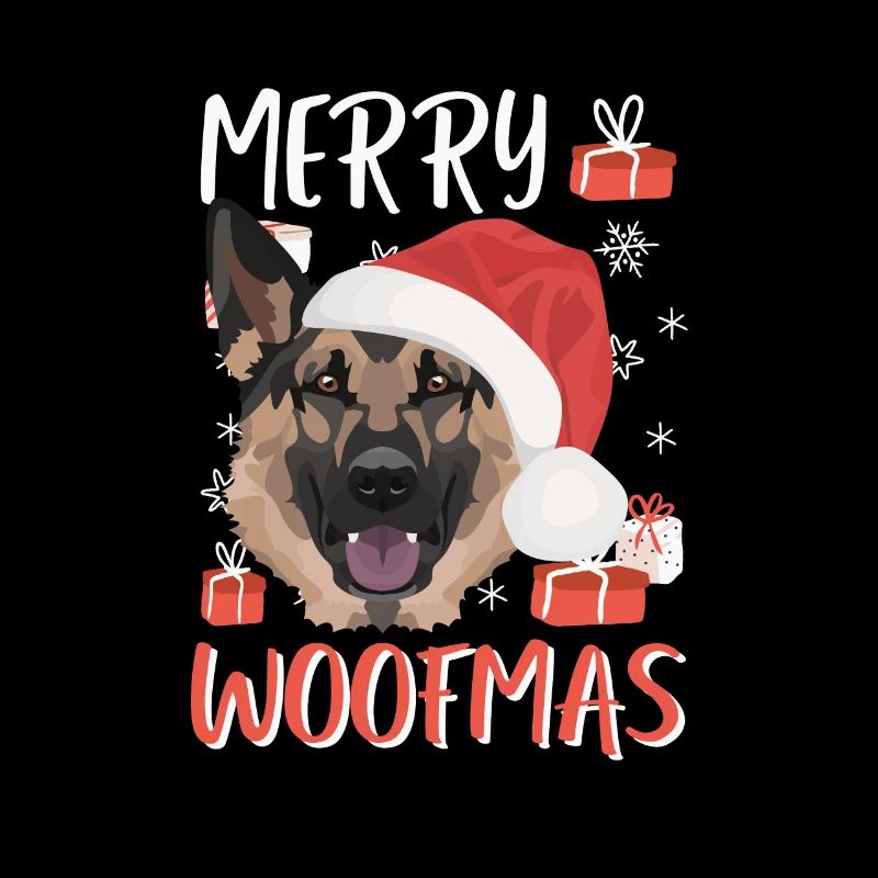 German Shepherd Merry Christmas
