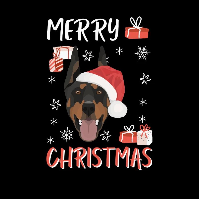 Doberman Merry Christmas