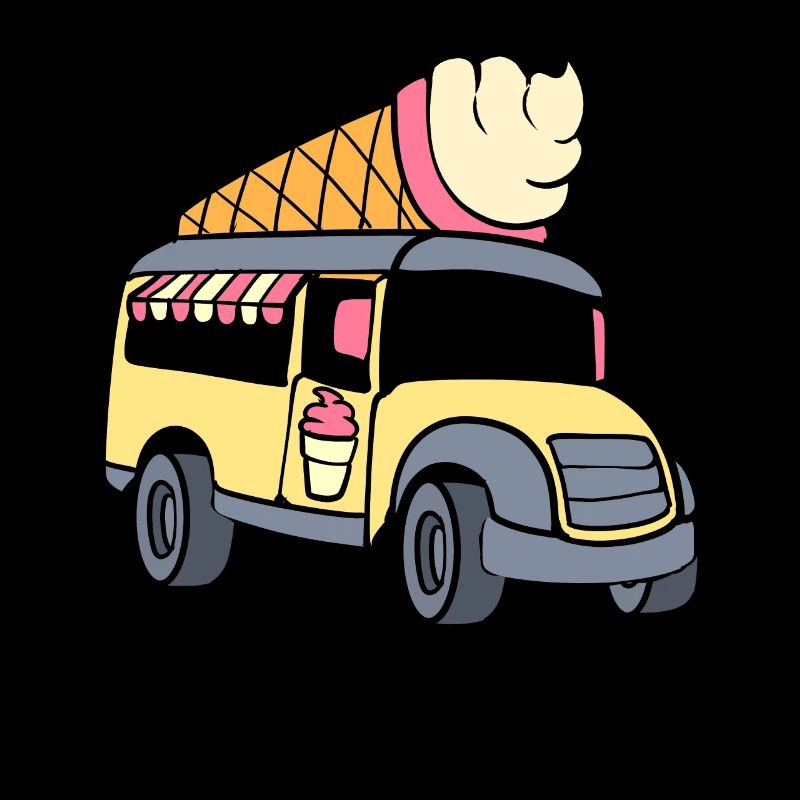 Rosa Eiswagen Eiscreme Scooper