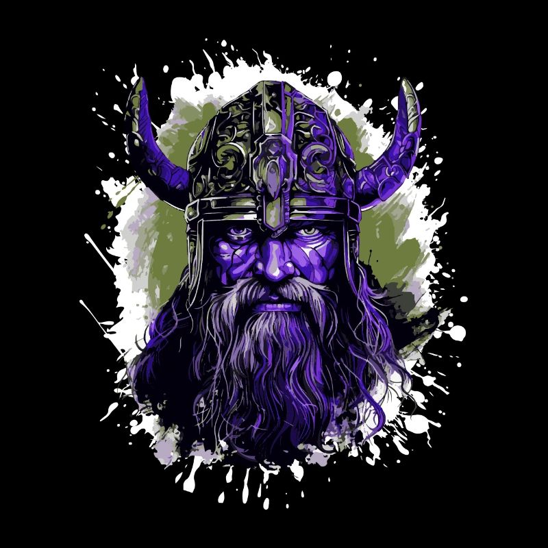 Wikinger Kopf Valhalla Krieger Bunt