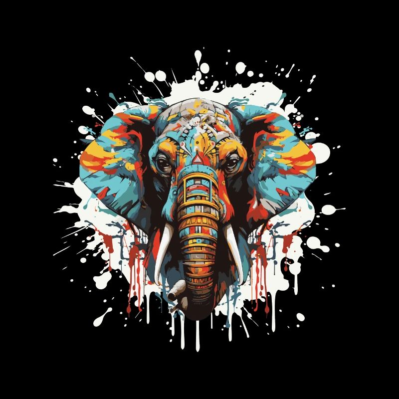 Elephant Pop Art Head