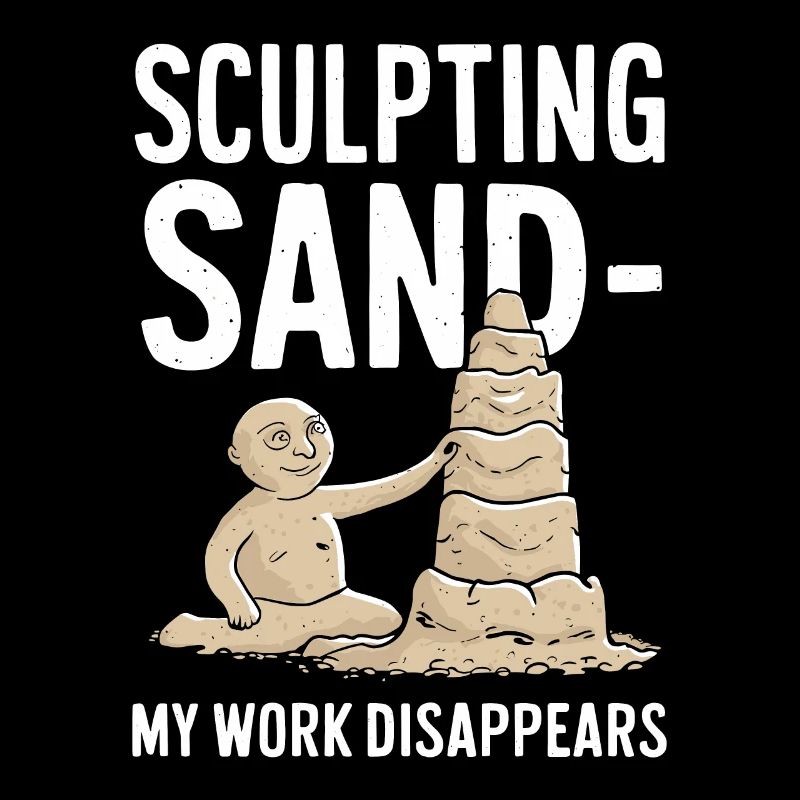 Sculpteurs de sable professionnels sur la plage du