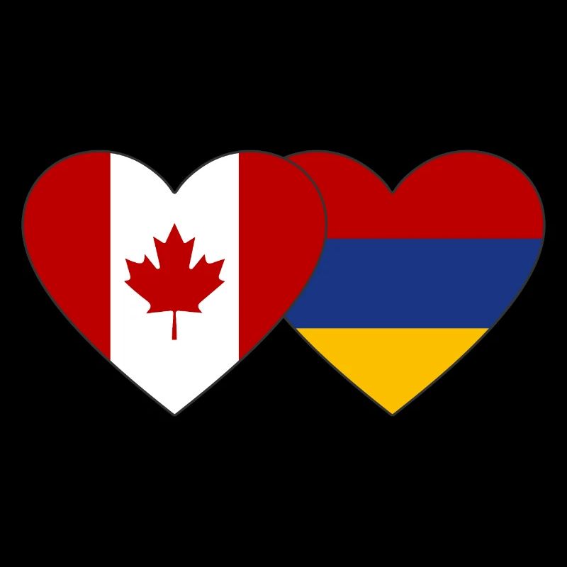Cœur du drapeau de l’Arménie Canada