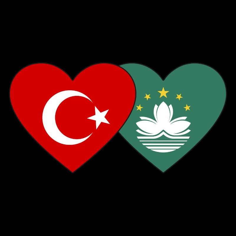 Turquie Coeur de drapeau de Macao