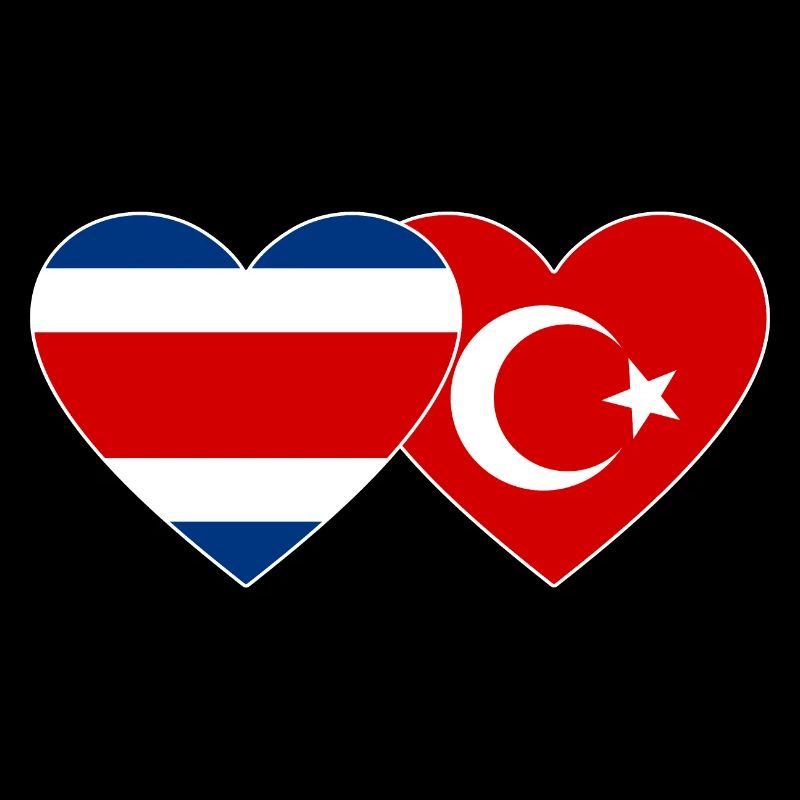 Coeur de drapeau de dinde du Costa Rica