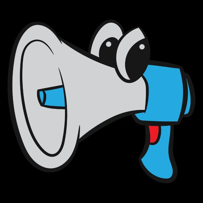 Megaphone / Megaphone - Blue with eyes