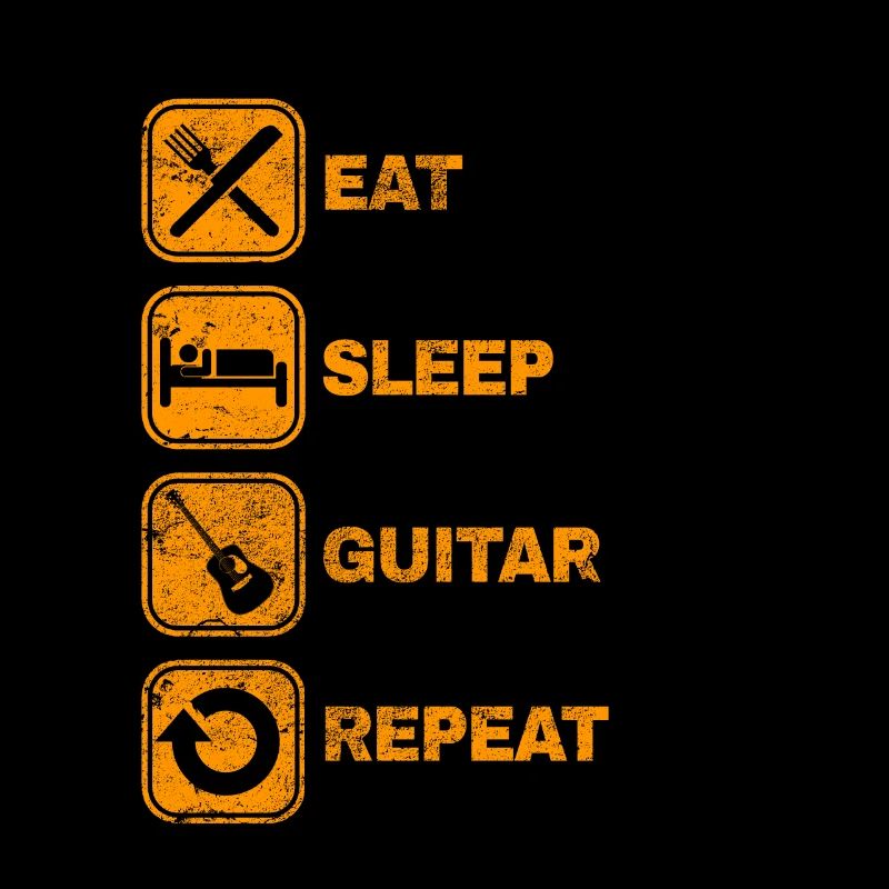 Eat Sleep Repeat Guitar Repeat Gift Idea
