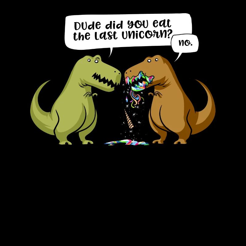 T-Rex Dinosaurier-Typ haben Sie das letzte Einhorn gegessen
