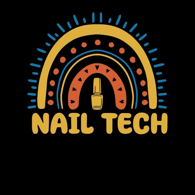 Nageltechnikerin Boho Regenbogen