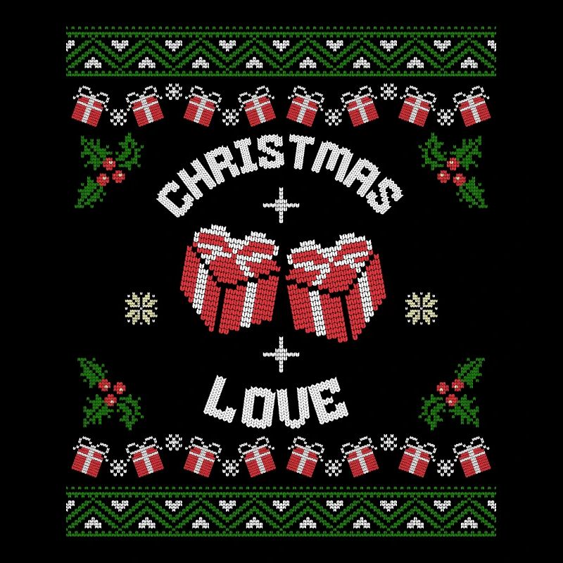 Weihnachtsliebe Geschenke Muster Ugly Stil