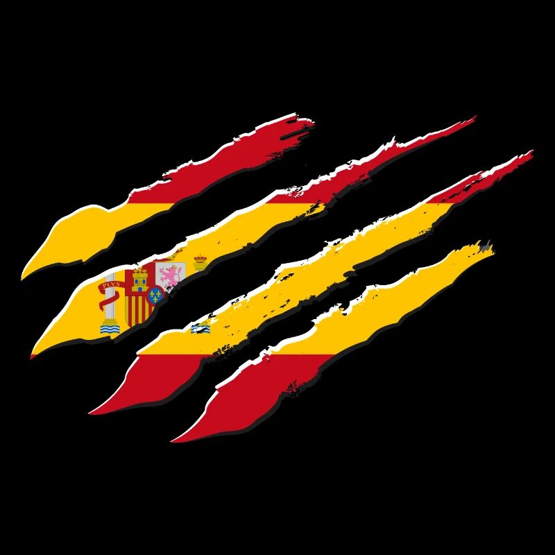 Le drapeau de l'Espagne raye les griffes du drapeau espagnol