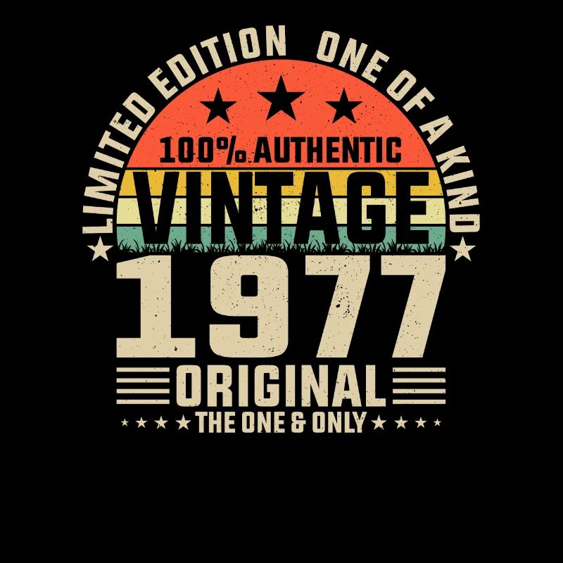 Creative 1977 Birthday Year Retro Design