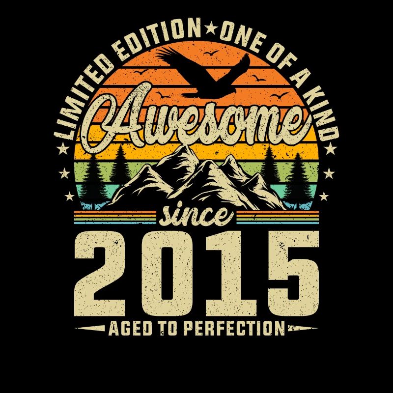 Creative 2015 Birthday Year Anniversary Retro
