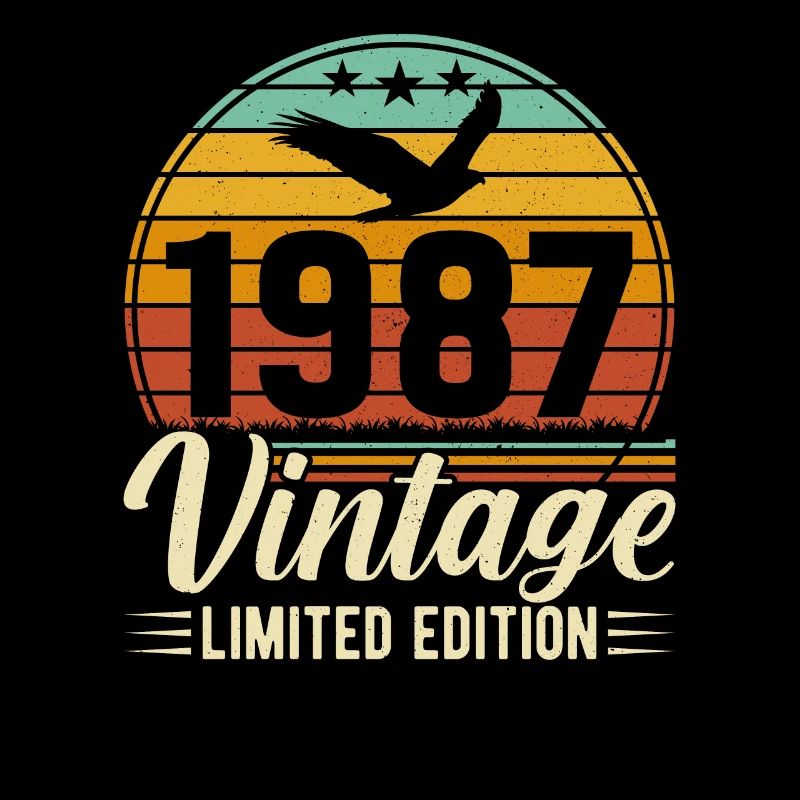 Unique 1987 année de naissance rétro Design