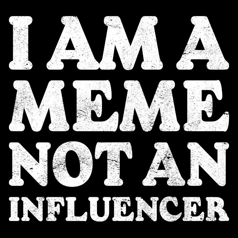 Je suis un mème, pas un influenceur, drôle, mème, ironique