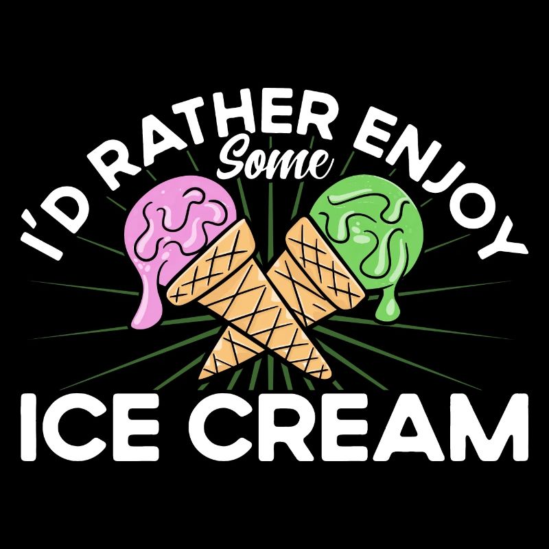 Ich würde lieber ein Eis genießen Eiscreme Geschen