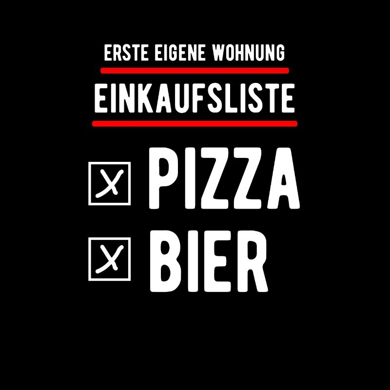 Eigene Wohnung Pizza und Bier Einweihungsgeschenk